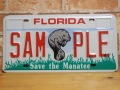 USEDサンプルプレート　フロリダ　FL