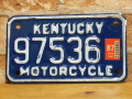 USEDモーターサイクルナンバープレート　ケンタッキー　