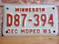 USEDモーターサイクルプレート　ミネソタ　ＭＮ
