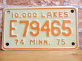 USEDモーターサイクルプレート　ミネソタ　ＭＮ