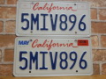 USED ペアプレート　カリフォルニアw　ＣＡ