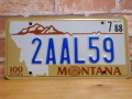 USEDナンバープレート　モンタナ　ＭＴ