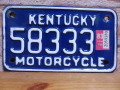 USEDモーターサイクルナンバープレート　ケンタッキー　