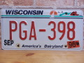 USEDナンバープレート　ウィスコンシン　WI