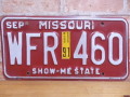 USEDナンバープレート　ミズーリ　ＭＯ