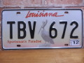 USEDナンバープレート　ルイジアナ　ＬＡ