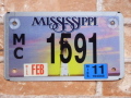 USEDモーターサイクル ナンバープレート  ミシシッピ