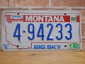 USEDナンバープレート　モンタナ　ＭＴ