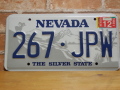 USEDナンバープレート　ネバダ　ＮＶ