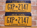 【送料無料】USEDペアプレート　ニューヨークw　NY