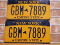【送料無料】USEDペアプレート　ニューヨークw　NY