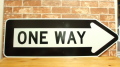 ONE WAY ARROW SIGN