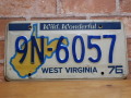 USEDナンバープレート　 ウェスト・バージニア　WV