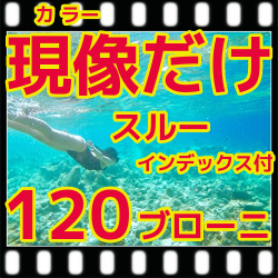 ブローニー120フィルム　現像するだけスルー　+　インデックスつき　　現像のみ