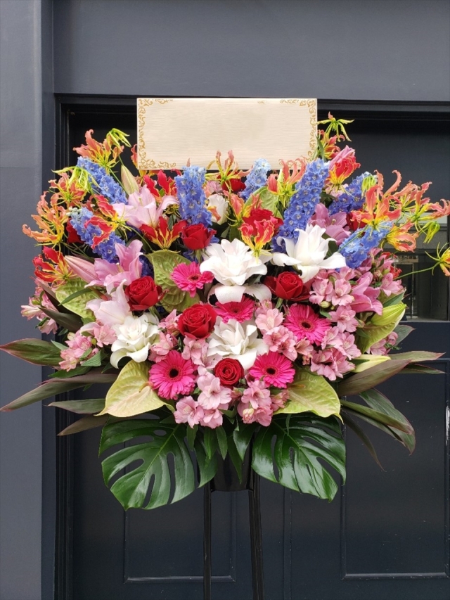 カラフルスタンド花1段【さいたま市限定※一部区除】