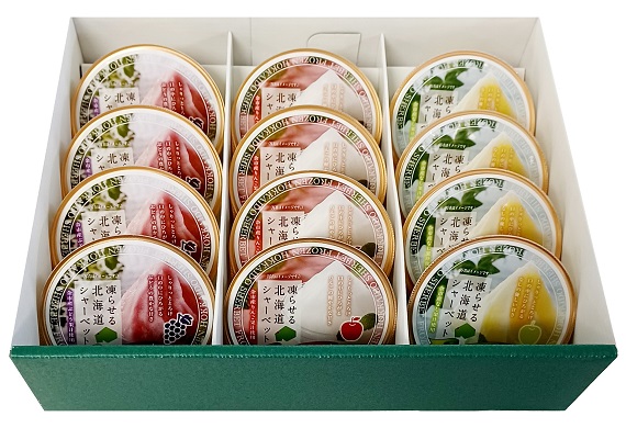 送料無料 凍らせて食べる余市フルーツシャーベットセット 限定100