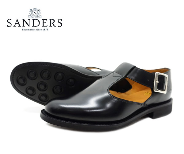 【お手入れ用ケアローションプレゼント中♪】SANDERS サンダース レディース ミリタリー サンダル Military Sandal 1683B ブラック BLACK 〔FL〕