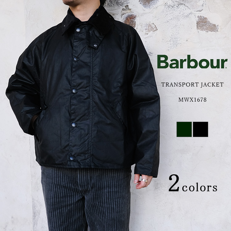 【23AW入荷分 2ワラントになります】【プロホースブラシプレゼント♪】 Barbour バブアー TRANSPORT WAX トランスポート ワックス MWX1678 オイルドジャケット ショート丈 復刻 メンズ 〔FL〕