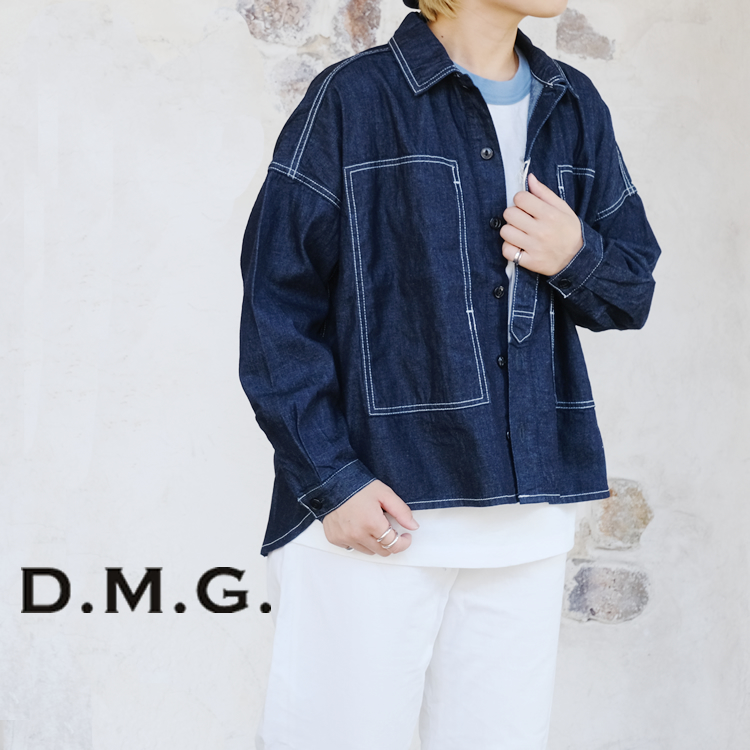 D.M.G.｜プリズナーデニムシャツジャケット ワンウォッシュ D.M.G.｜7ozデニム プリズナーデニムシャツジャケット ワン