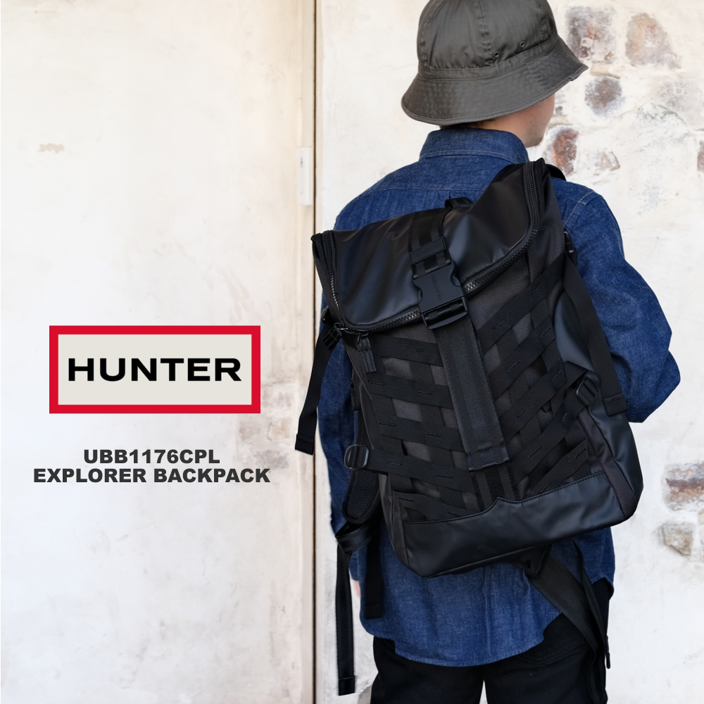 美品✨HUNTER ハンター エクスプローデッドロゴ リュック バックパック