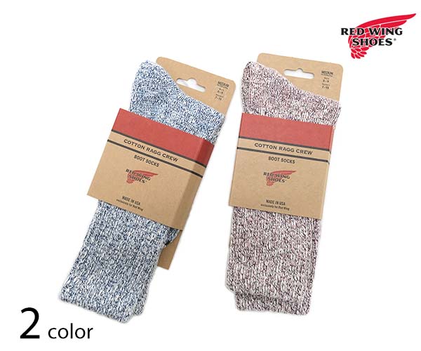 【メール便可】レッドウィング コットン ブーツソックス コットンブレンド ラグクルー 3色糸 REDWING BOOT SOCKS 97660 97656 97661 97657 純正 靴下 Cotton Ragg Crew〔FL〕