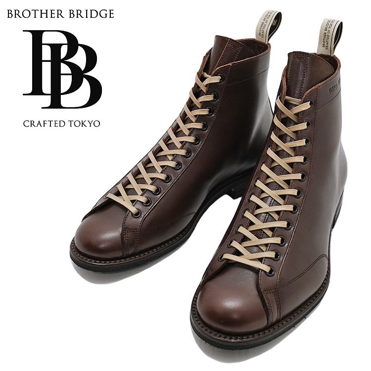 BROTHER BRIDGE ブラザーブリッジ HENRY ヘンリー Vintage BRN Calf カーフレザー 牛革 アスレチックブーツ レザー ブラウン メンズ 〔FL〕