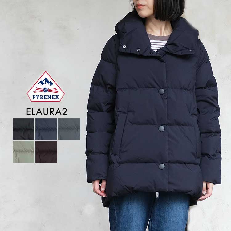 あけこ＜PYRENEX＞ELAURA3 ダウンジャケット　38 ブラック 予約商品] PYRENEX ピレネックス ELAURA 2 エローラ ハイネック