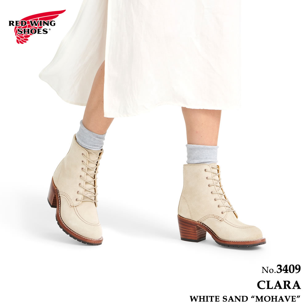 レッドウィング REDWING 3409 CLARA クララ レディース ブーツ ホワイトサンド・モハヴェ レッドウイング