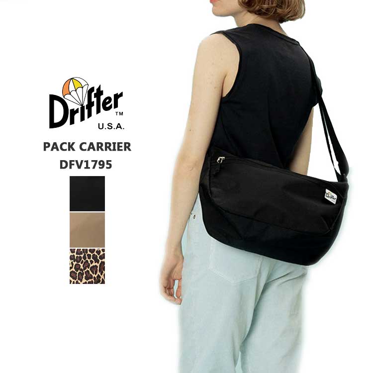 ドリフター パックキャリアー レディース メンズ ショルダーバッグ ブラック ベージュ レオパード ヒョウ柄 Drifter PACK CARRIER DFV1795