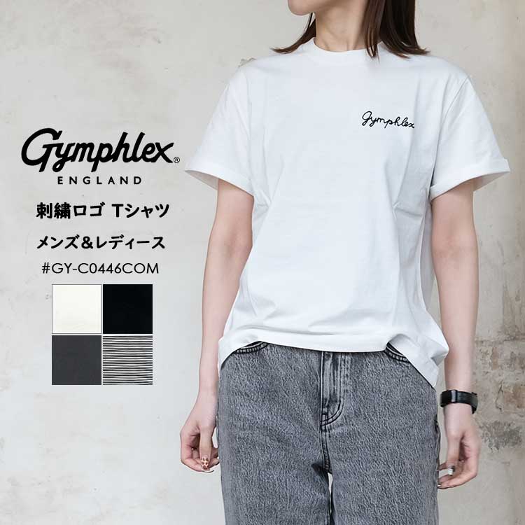 ジムフレックス GY-C0446COM クルーネック 刺繍ロゴ Tシャツ 半袖 カットソー レディース Gymphlex [メール便可] Gymphlex｜S/S T-SHIRT レディース トップス カットソー Tシャツ