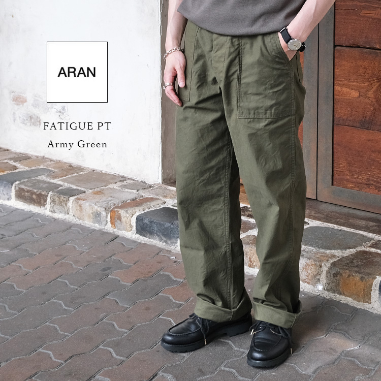 ARAN アラン ベイカーパンツ ワークパンツ ミリタリー FATIGUE PT ARAN アラン FATIGUE PT ファティーグパンツ Army Green