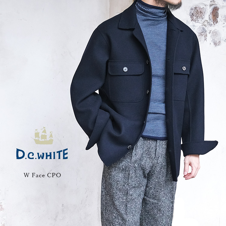 D.C.WHITE ディーシーホワイト W Face CPO ダブルフェイスCPO メルトンウール トラッド アイビー アメトラ メンズ 〔FL〕