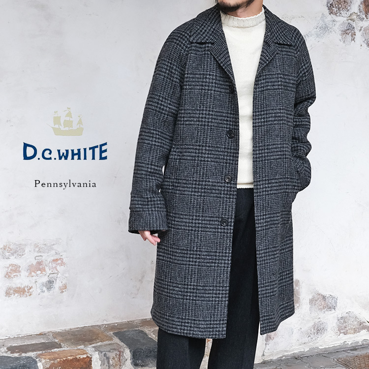 D.C.WHITE ディーシーホワイト Pennsylvania ペンシルバニア ウールコート トラッド アイビー アメトラ メンズ 〔FL〕