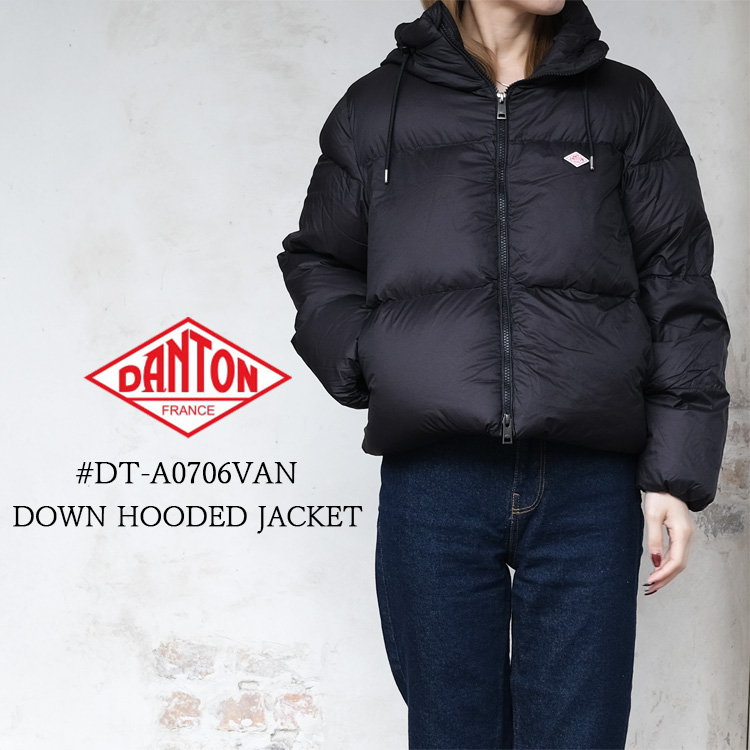【クーポン対象外※ご利用後も適用前の価格にて販売】 ダントン DANTON アウター ダウンジャケット レディース #DT-A0706VAN ナイロンリップストップ ダウン フェザー ホワイトダック ブラック S M 中国製