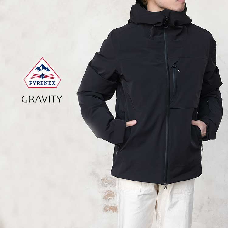 ピレネックス PYRENEX ダウンパーカー GRAVITY グラビティー メンズ HUY020 ダウンジャケット アウター 高撥水 防寒ブラック S M L