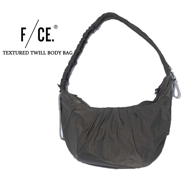 エフシーイー F/CE. TEXTURED TWILL BODY BAG テクスチャード ツイル ボディバッグ メンズ レディース FTT36261B0008 ナイロン 12L チャコール