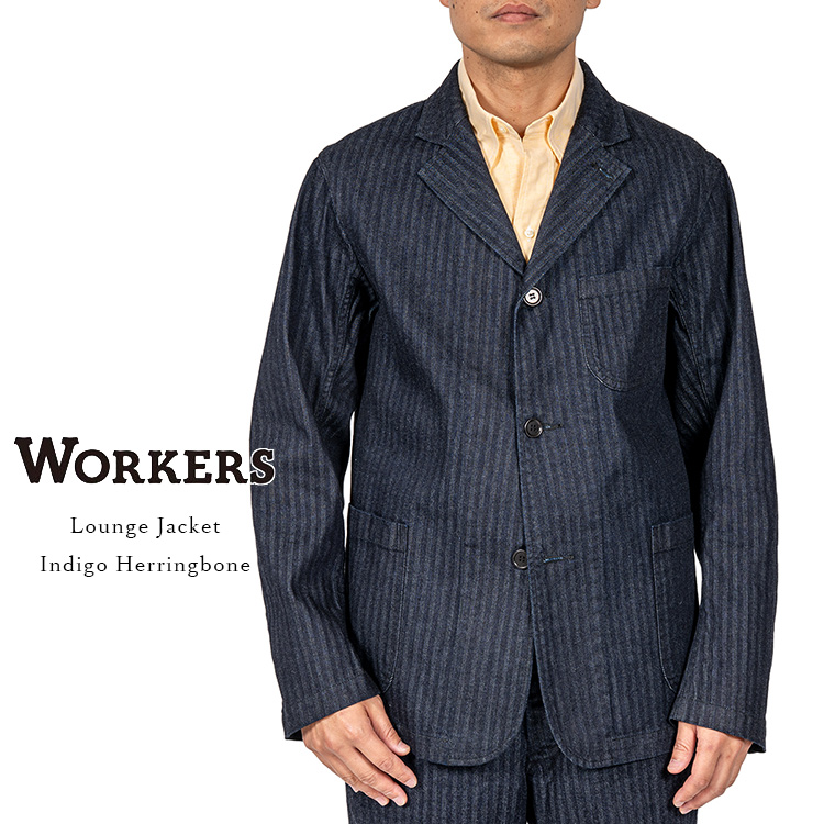 Workers ワーカーズ Lounge Jacket ラウンジジャケット Indigo