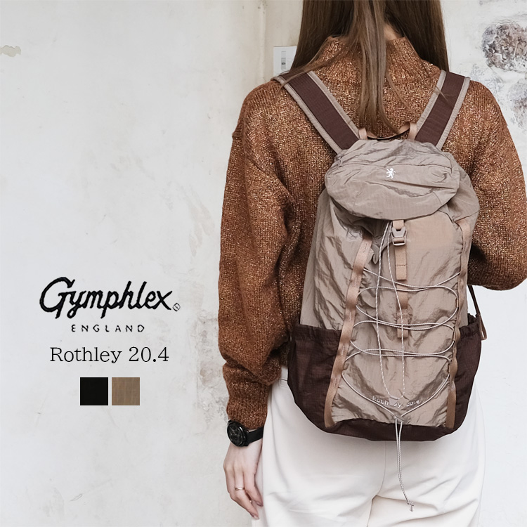ジムフレックス GYMPHLEX バックパック レディース メンズ ユニセックス #Rothley 20.4 ナイロンリップストップ リュック ナイロン100% ブラック ベージュ ONEsize ベトナム製
