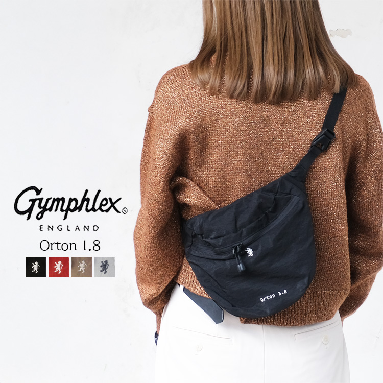ジムフレックス Gymphlex バッグ レディース メンズ #Orton1.8 ナイロンリップストップ サコッシュ ブラック レッド ベージュ グレー ナイロン100% ベトナム製