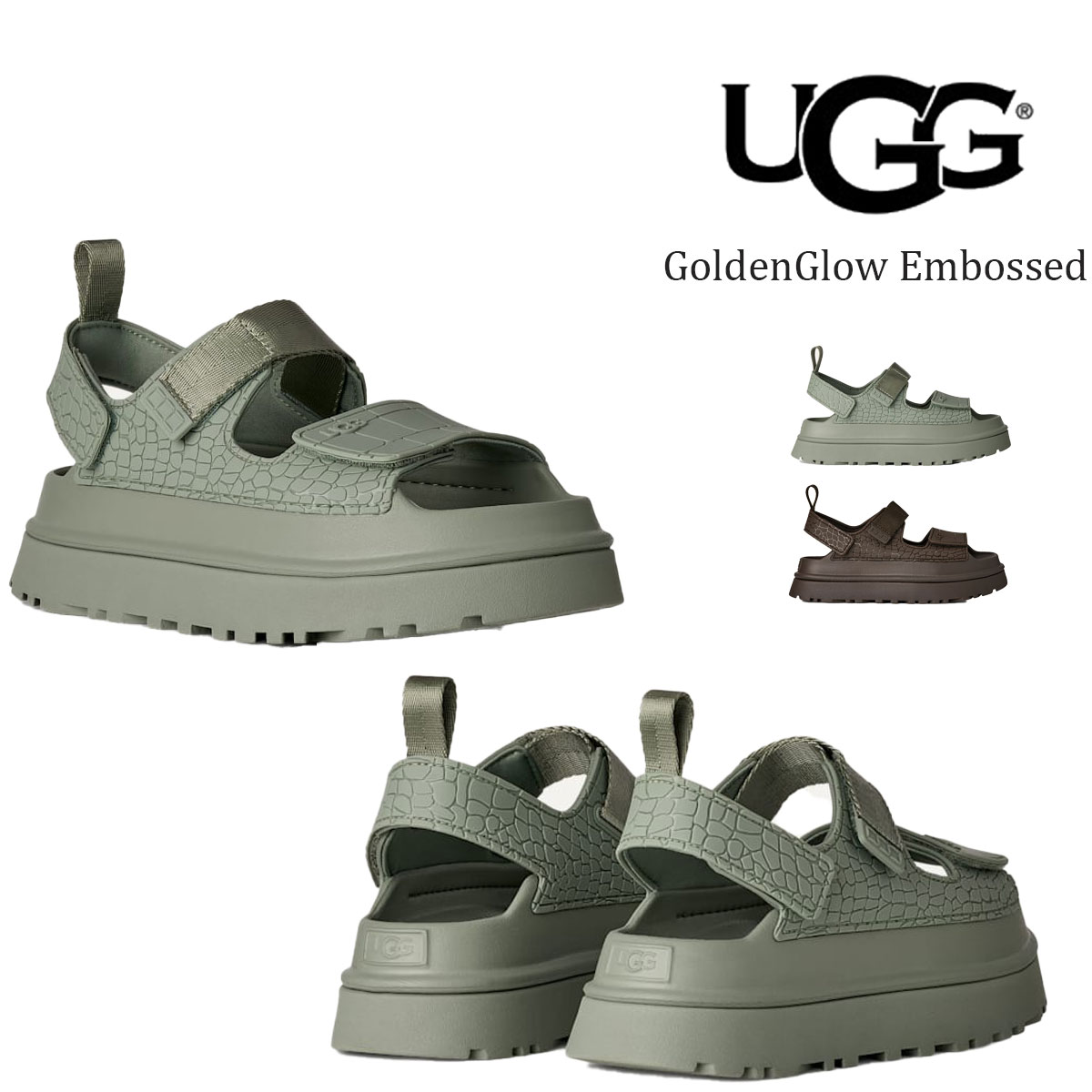 アグ サンダル ゴールデングロウ エンボスト GoldenGlow Embossed 1175311 レディース 厚底