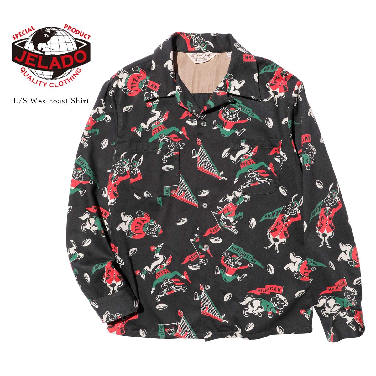 JELADO ジェラード SG21106 Long Sleeve Westcoast Shirt ロングスリーブ ウエストコーストシャツ コットン メンズ 〔FL〕