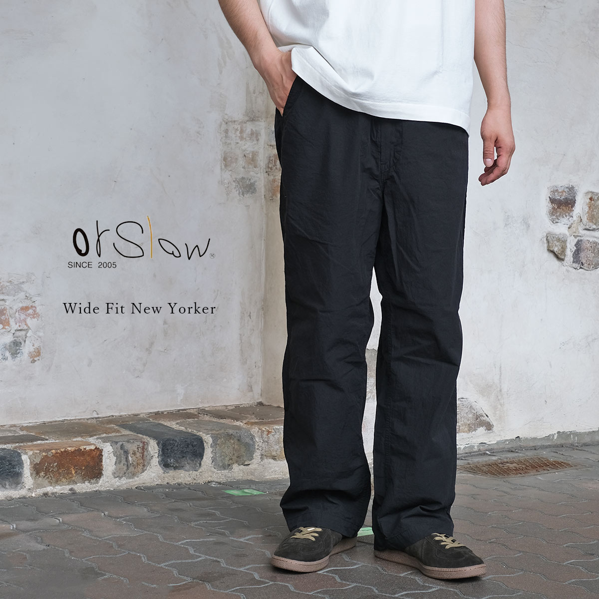 orSlow オアスロウ 01-1021-CN61 Wide Fit New Yorker Pants ワイドフィット ニューヨーカーパンツ コットン ナイロン 日本製 〔FL〕