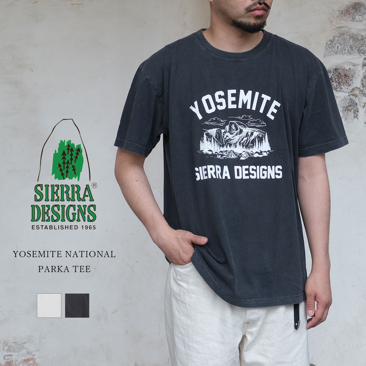 【メール便可】SIERRA DESIGNS シエラデザイン YOSEMITE NATIONAL PARK TEE ヨセミテナショナルパークティー Tシャツ コットン メンズ 〔FL〕