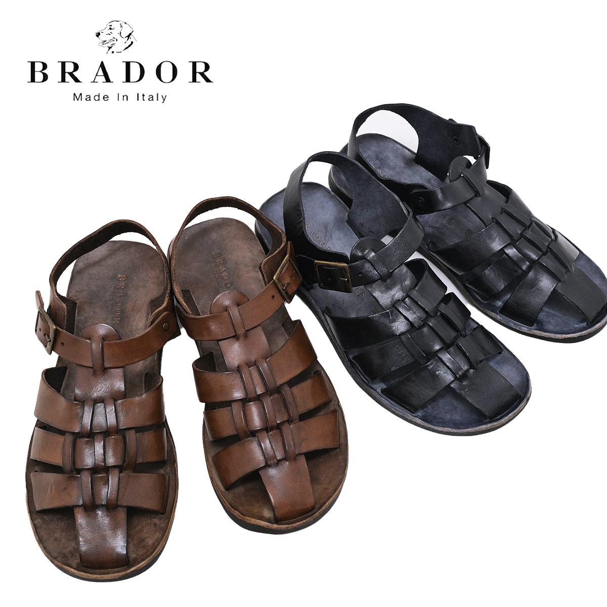 BRADOR ブラドール LEATHER SANDALS レザーサンダル グルカサンダル