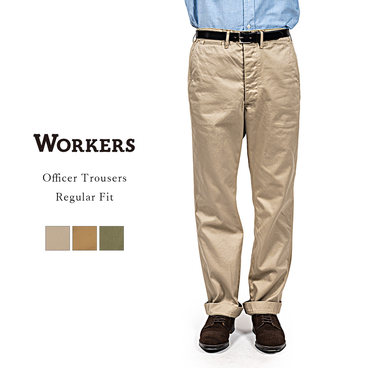 26年秋冬入荷分】Workers ワーカーズ Officer Trousers Regular Fit