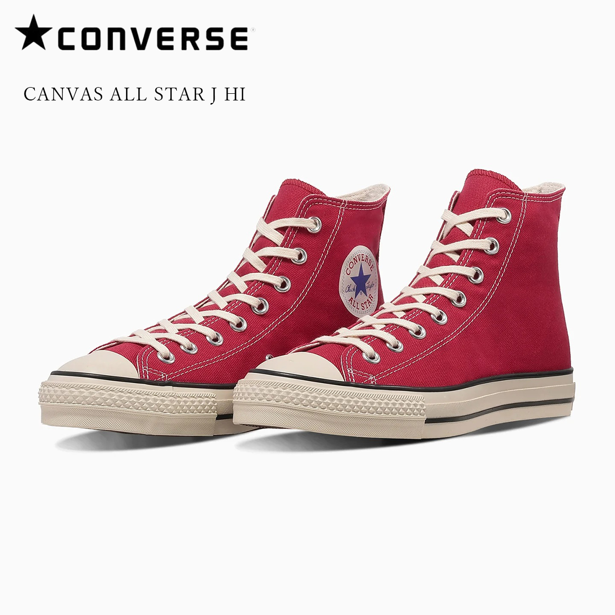 CONVERSE コンバース CANVAS ALL STAR J HI キャンバスオールスターJ ハイカット Classic Red クラシックレッド 日本製 〔FL〕