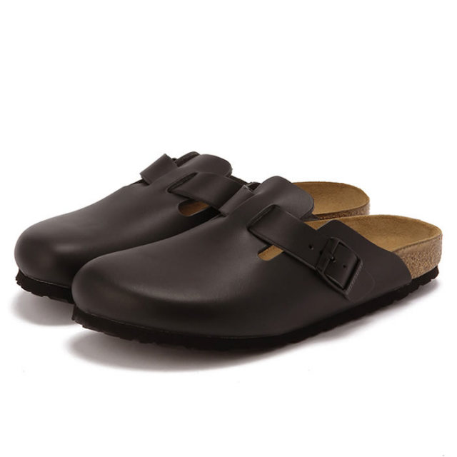 ビルケンシュトック　ボストン　サンダル　クロッグ　BIRKENSTOCK　#060191/#060193　Boston BLACK SMOOTH LEATHER 〔SK〕