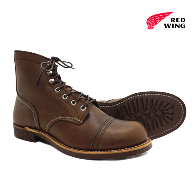 レッドウィング REDWING 8111 アイアンレンジブーツ アンバーハーネスプルアップレザー〔FL〕