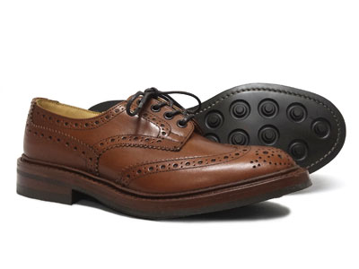 トリッカーズ バートン ウィングチップ カントリー ダイナイトソール Tricker's BOURTON M5633 ＜マロン・アンティーク＞ブラウン＜日本正規代理店規格モデル＞短靴　ローカット〔FL〕