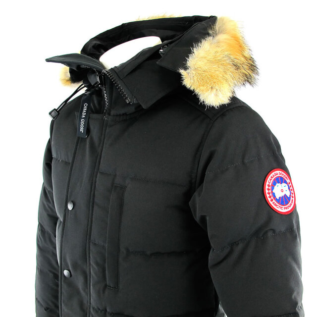 カナダグース Canada Goose ダウンジャケット カーソン パーカ MEN'S CARSON PARKA FF 3805MA メンズ 21秋冬  フード付き デタッチャブルファー ダブルジップ ボタン ブラック/アトランティックネイビー XS/S/M/L/XL